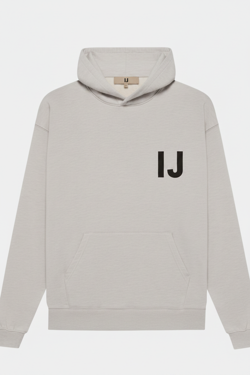 IJ Hoodie with IJ chest logo and tag