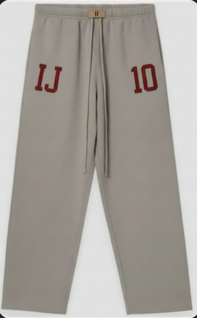 IJ Sweatpants with 10 left and IJ right